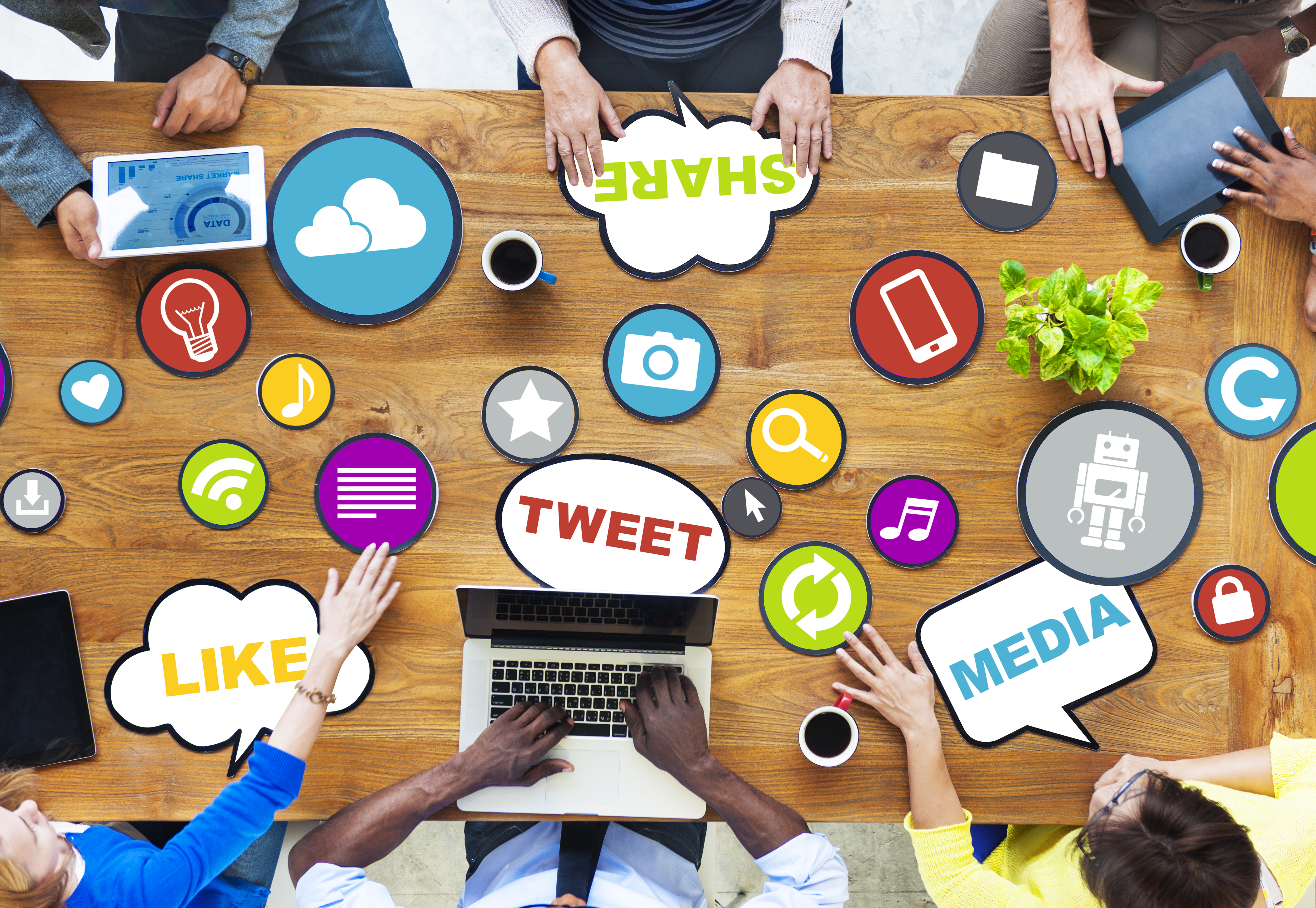 Social Media Marketing Image - Represents Social Media Marketing.